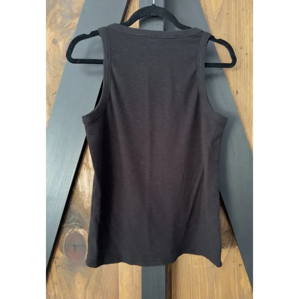 Madewell Black Collarbone Tank Top Size L - Picture 2 of 5